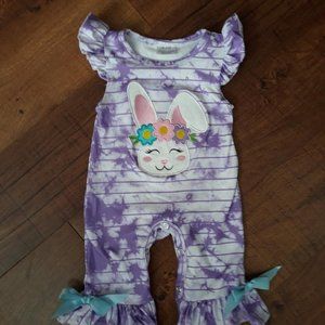 Tie Dye Easter Romper Size 3-6 Months